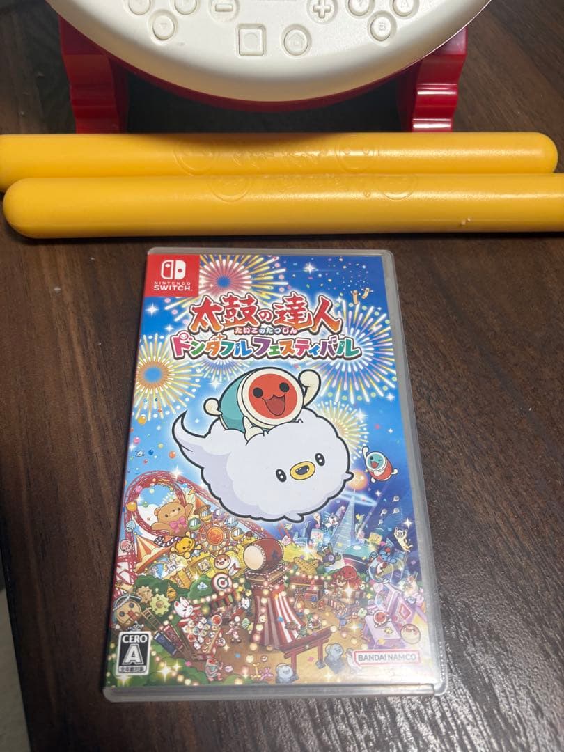 【超極美品】太鼓の達人 太鼓とバチfor Nintendo Switchソフト込