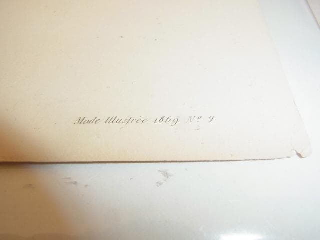 1869年 銅版画◆フランス ファッション誌『ラ・モード・イリュストレ』No.9