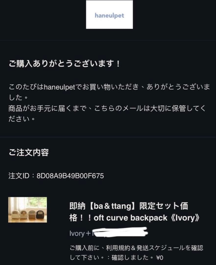 ba&ttangソフトカーブバックパック アイボリーM 完売美品