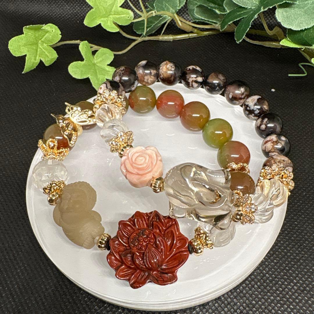 ＊みーにゃん様お取置き7/ 20アラシャン瑪瑙　可愛いすぎるベビー大仏様と蓮