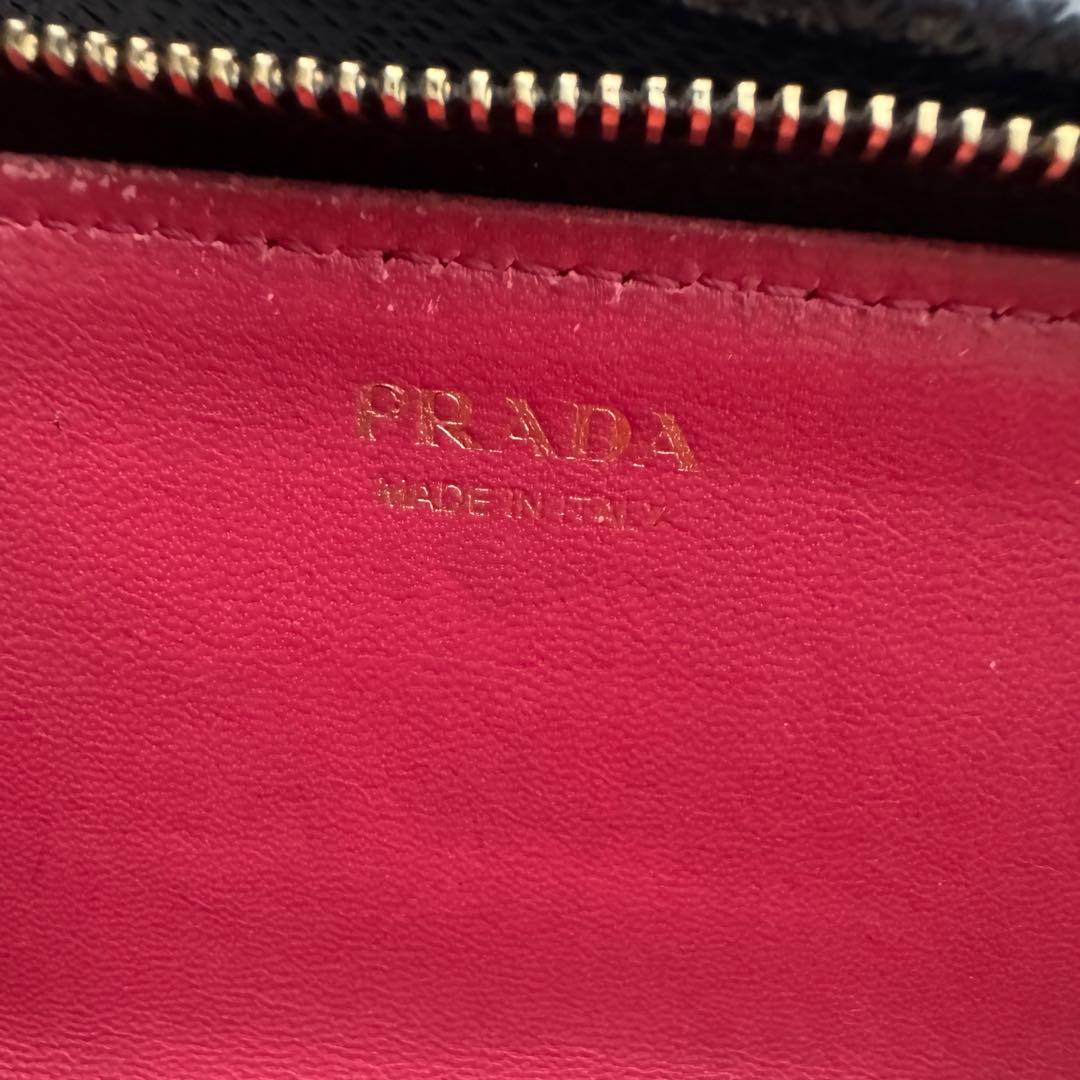 【極上美品】 PRADA プラダ L字ファスナー 財布 ケース 小銭入れ