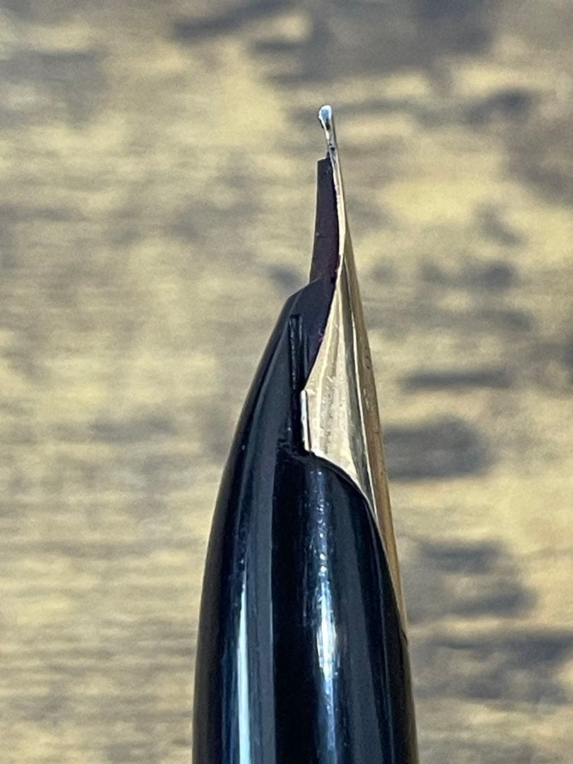 1974年製　初代カスタム　高級天然　イタヤカエデ 大型18金 万年筆