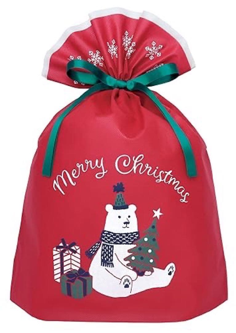 【新品未開封】インディゴ クリスマス ラッピング袋 グリーティングバッグ　×3枚