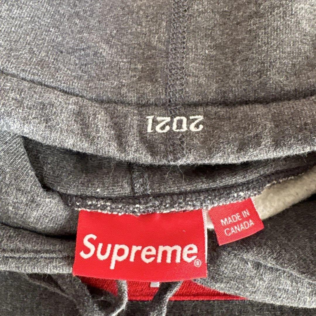 Supreme Box logo hooded チャコールグレー　パーカー