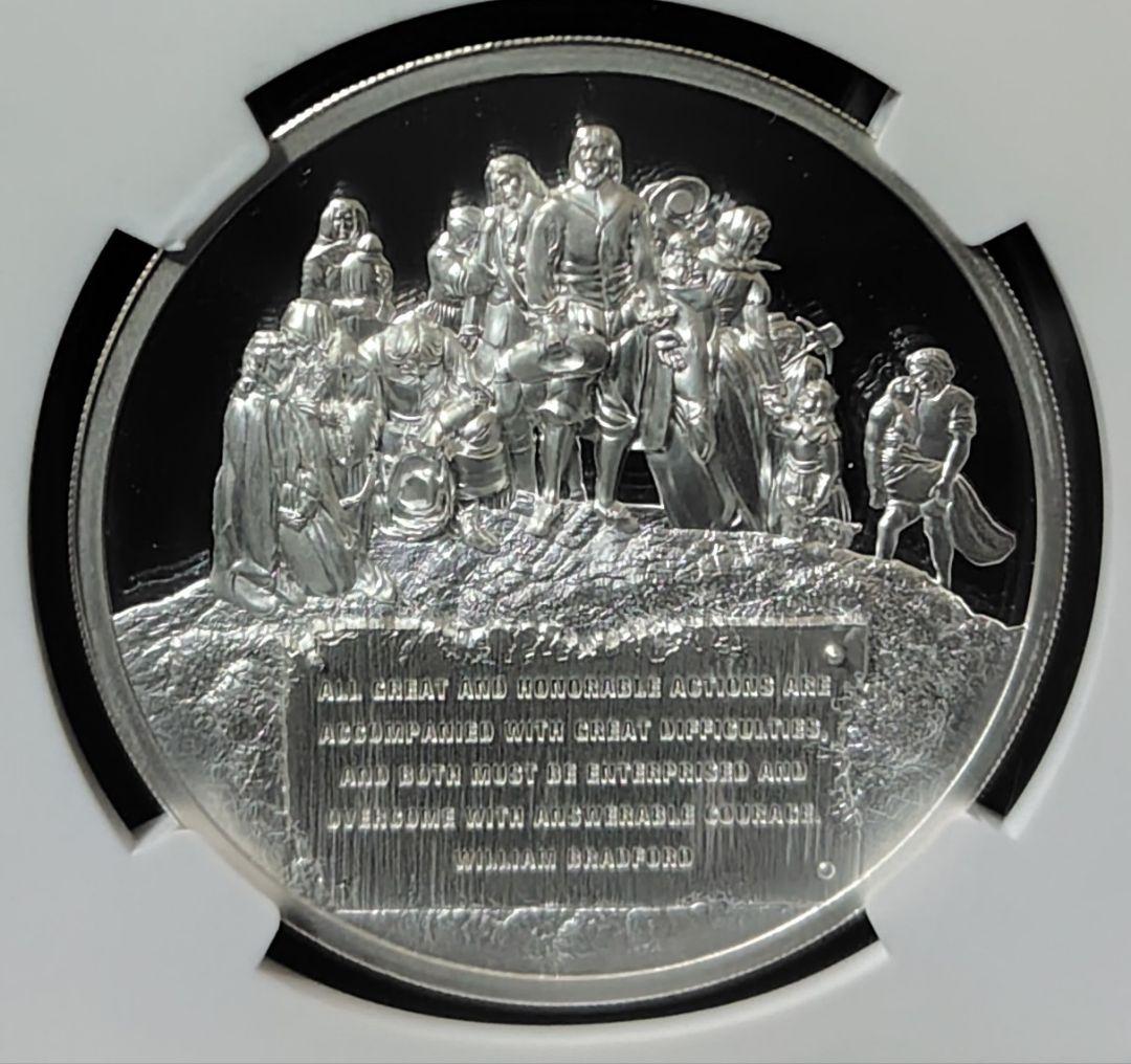 最高鑑定 2020年 クック諸島 銀貨 NGC PL70 メイフラワー号 