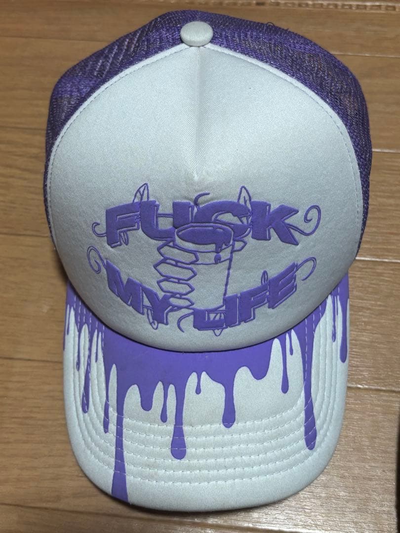 FUCK MY LIFE メッシュキャップ白
