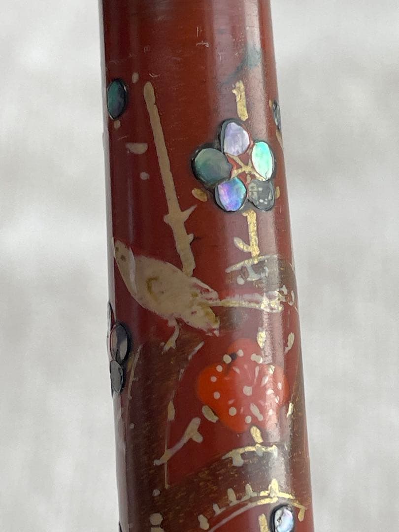 PLATINUM 蒔絵万年筆 梅と鶯　昭和レトロ