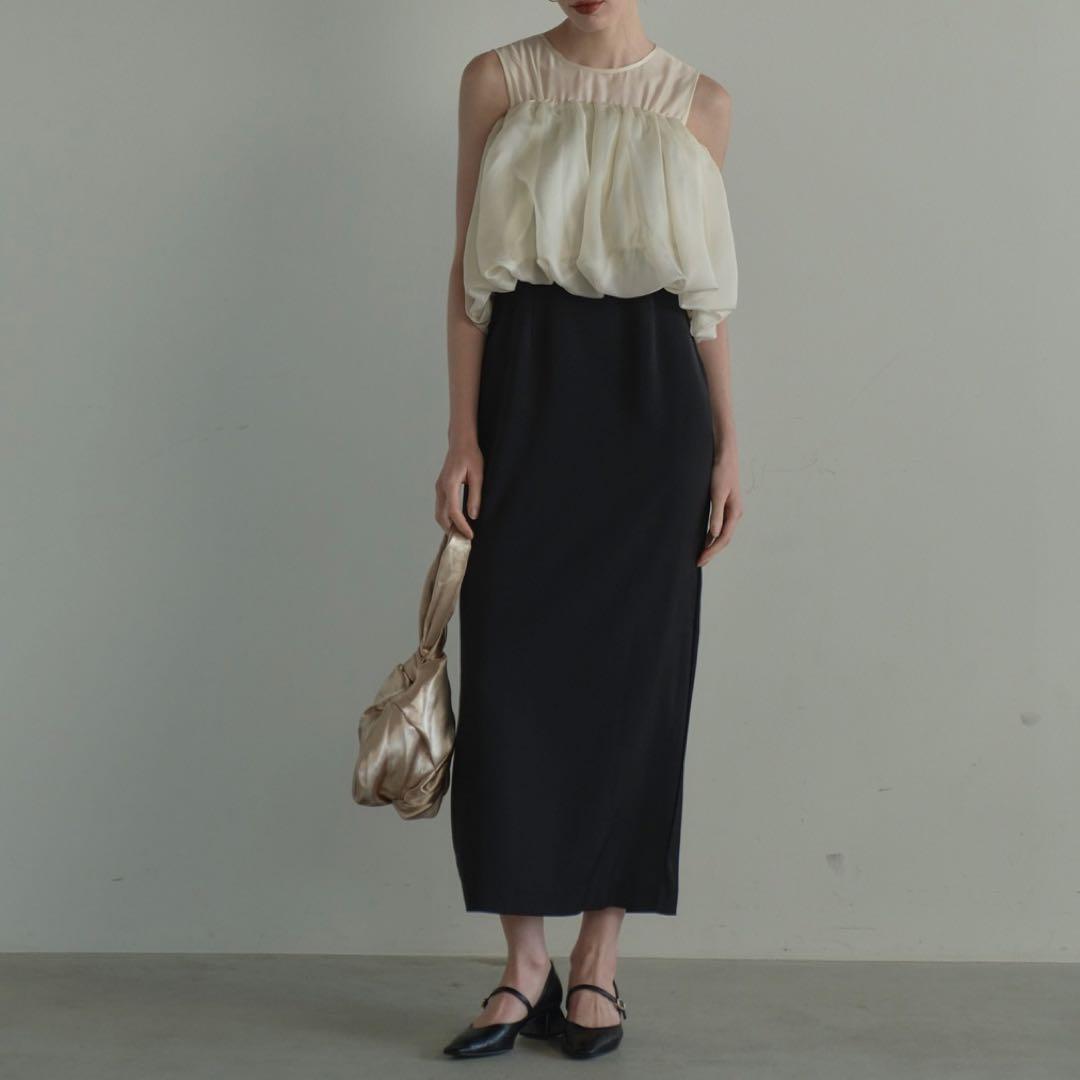 ANDRESD／バルーンヘムラインドレス