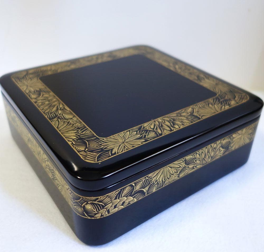 未使用 輪島塗 菊詰め 一段重箱