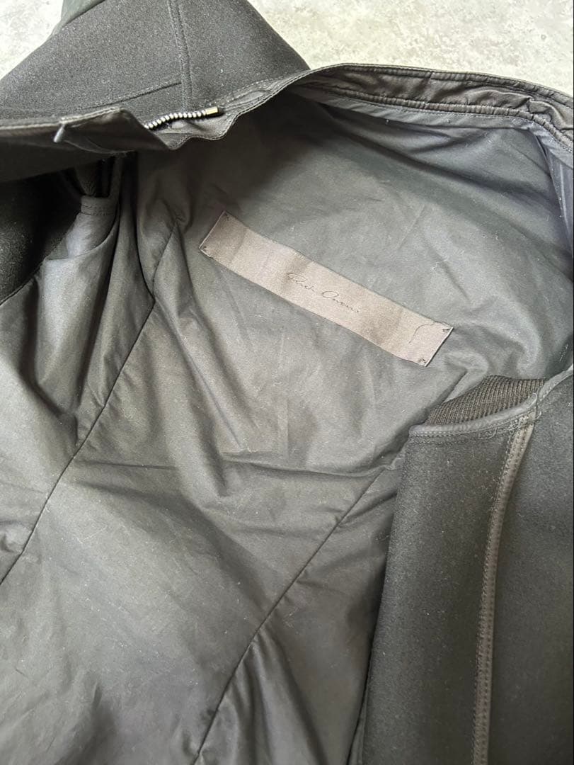 Rick Owens AW14 ウール　レザープリーツ　コート　40