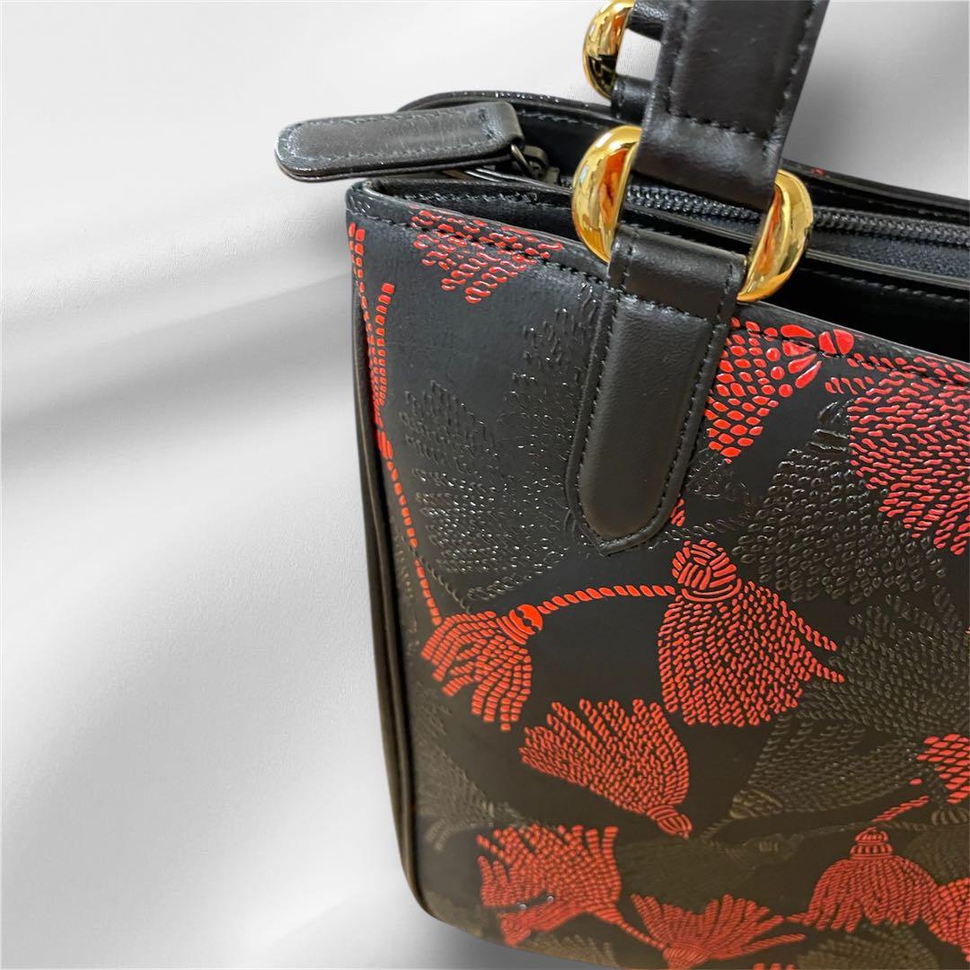 【美品】印傳屋 INDEN-YA 房柄 ベネッセージ バッグ