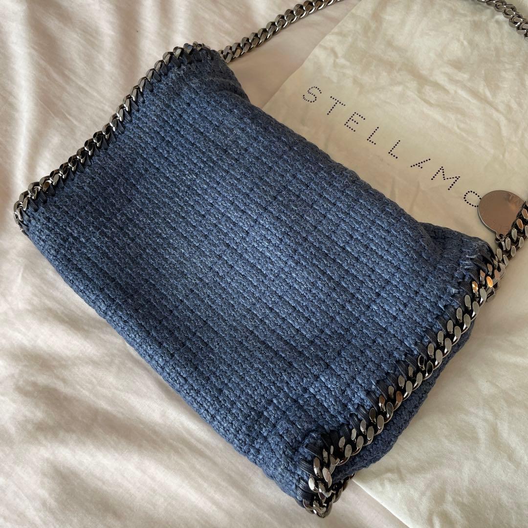 STELLA ステラマッカートニー　ショルダー クラッチバッグ　ブルー　チェーン