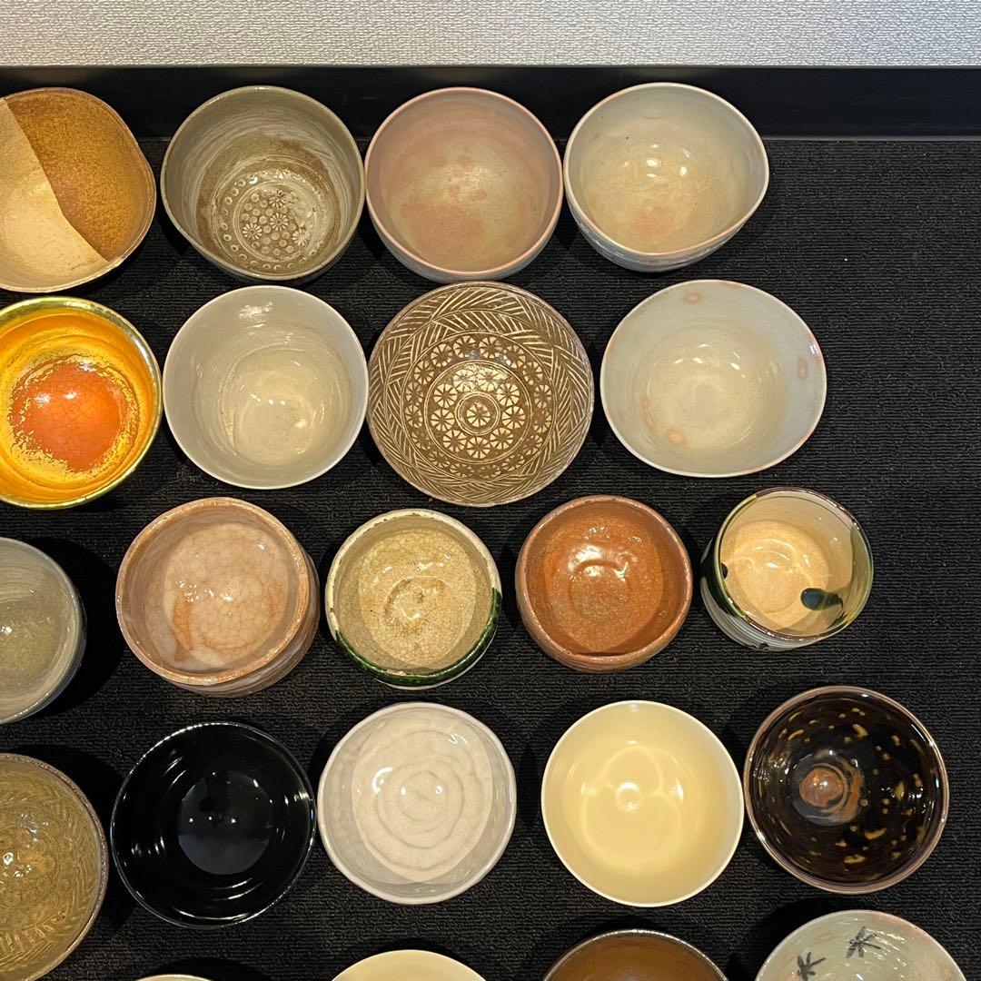 茶碗 抹茶碗 まとめて 34点 茶道具 箱無し 陶器 京焼 いろいろ 時代物