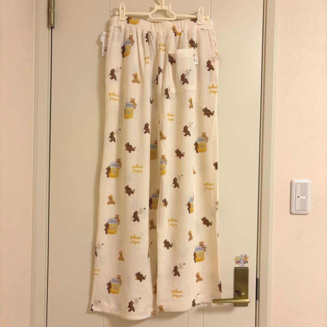 【gelato pique】はちみつベア柄プルオーバー＆ロングパンツ