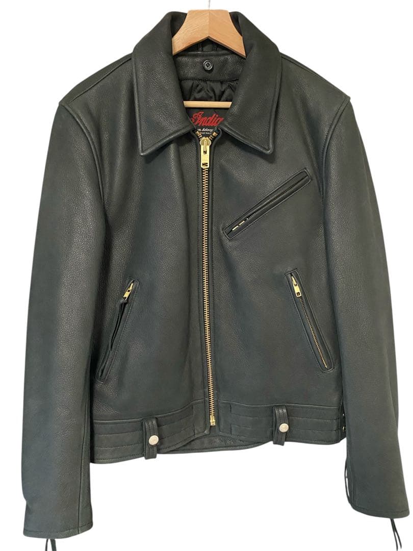 Indian Motorcycle カウレザー ジャケット ブラック