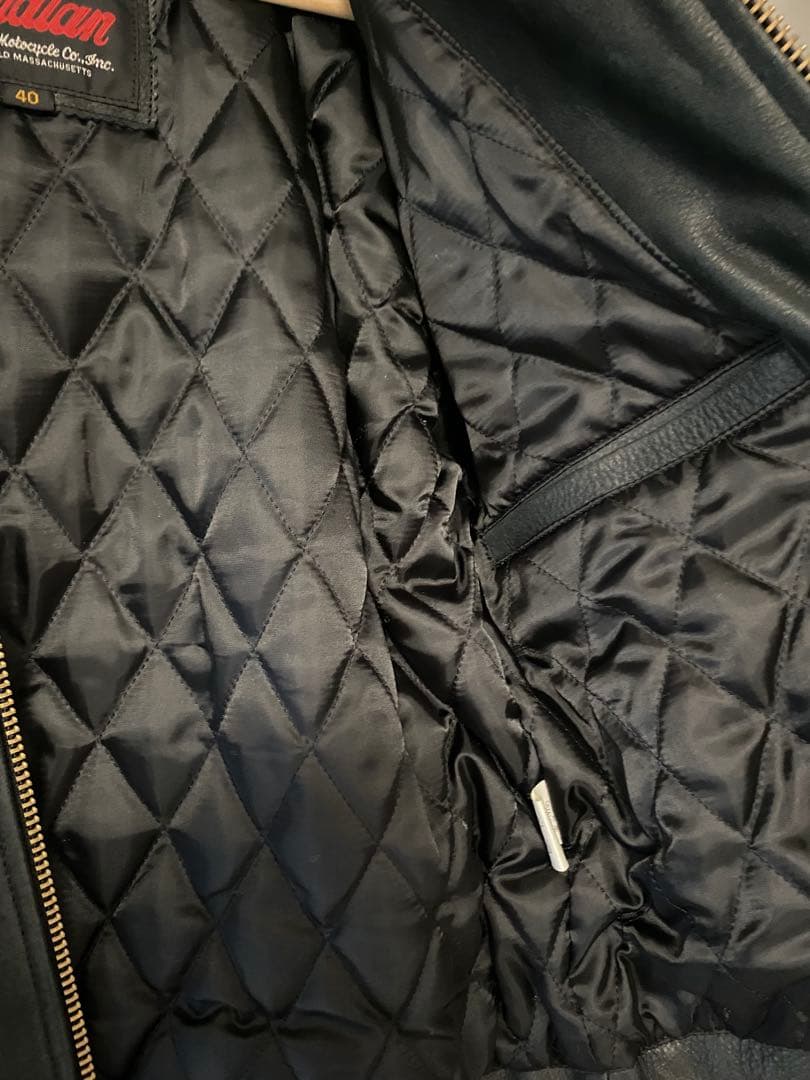 Indian Motorcycle カウレザー ジャケット ブラック