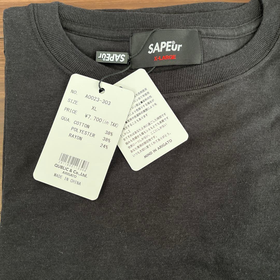 SAPEUR ブラック Tシャツ XL