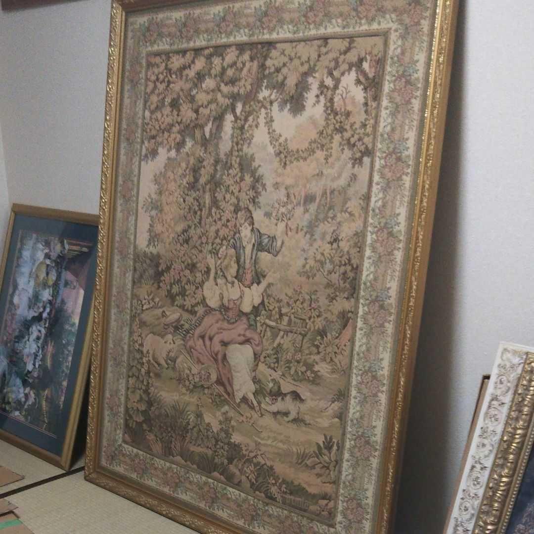 大型ゴブラン織り  絵画アンティーク 美術品