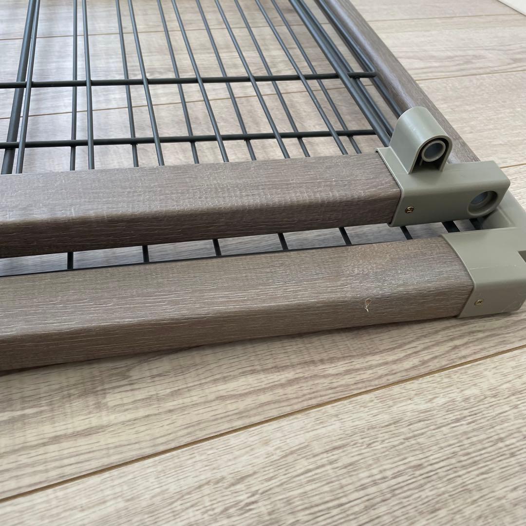 アイリスオーヤマ 犬 ゲージ　ウッディサークル インテリア グレー 小型犬用