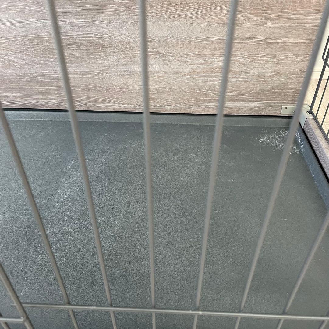 アイリスオーヤマ 犬 ゲージ　ウッディサークル インテリア グレー 小型犬用