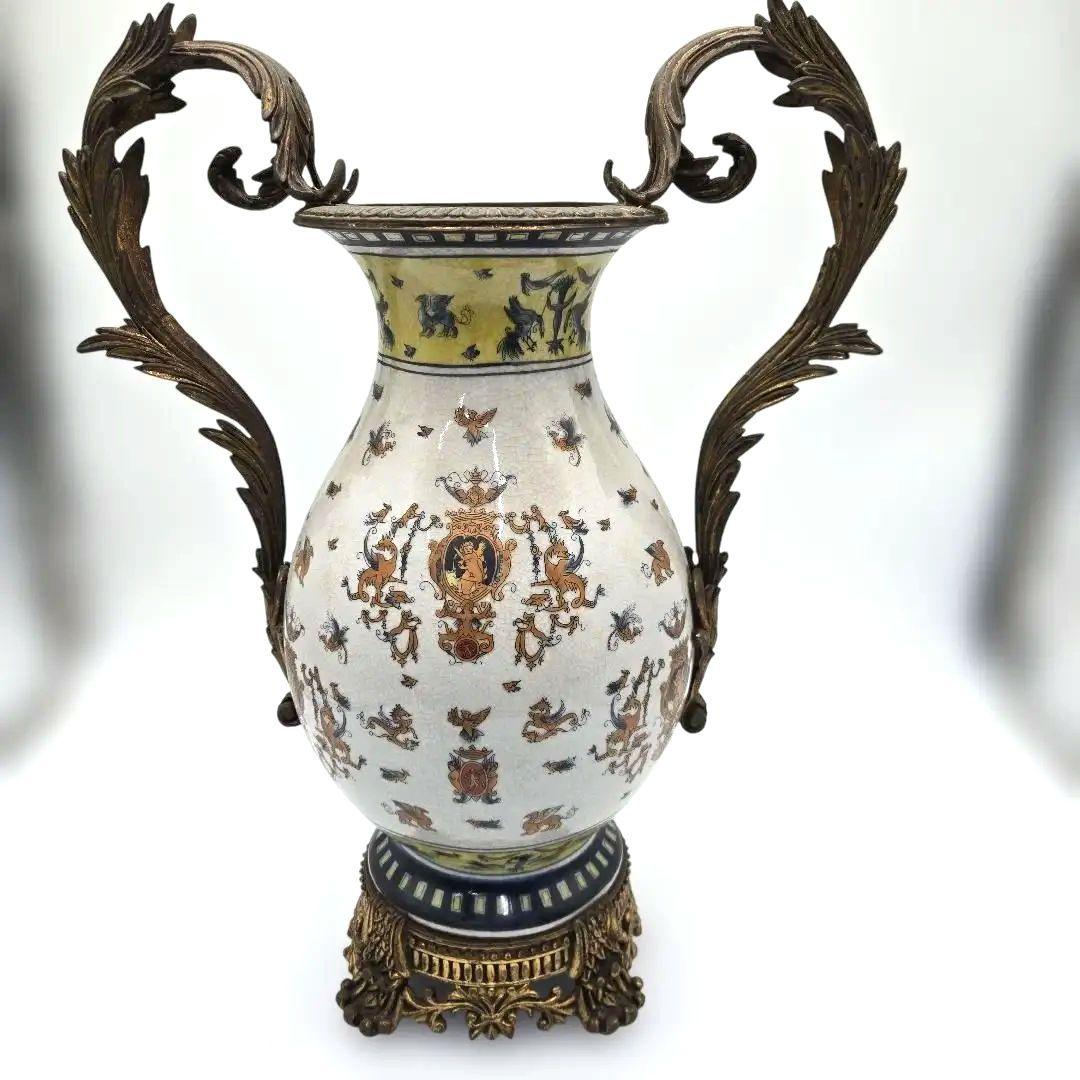 リモージュ イタリア風 花器 アンティーク