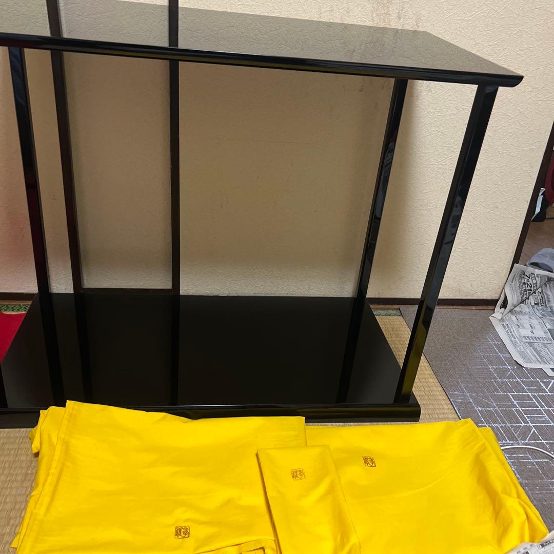 茶道具　茶棚　輪島塗　真台子　塗師　若島孝雅　作　供箱　共布