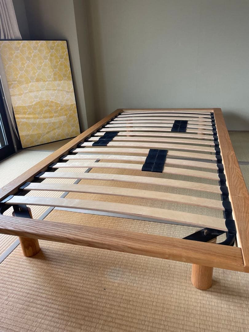 【送料込】無印良品 木製シングルベッドフレーム オーク