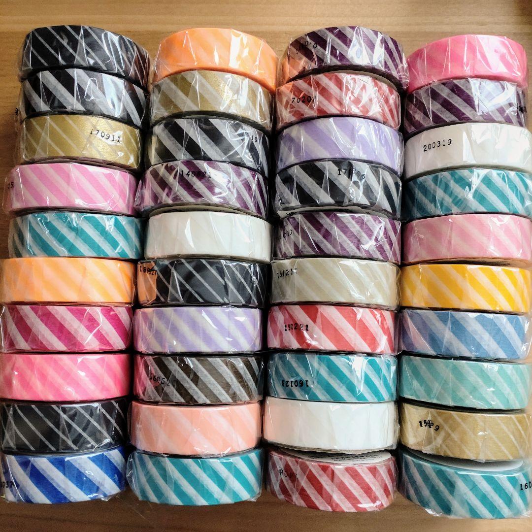 907.新品　mt　廃盤マスキングテープ　10m巻ストライプ40個