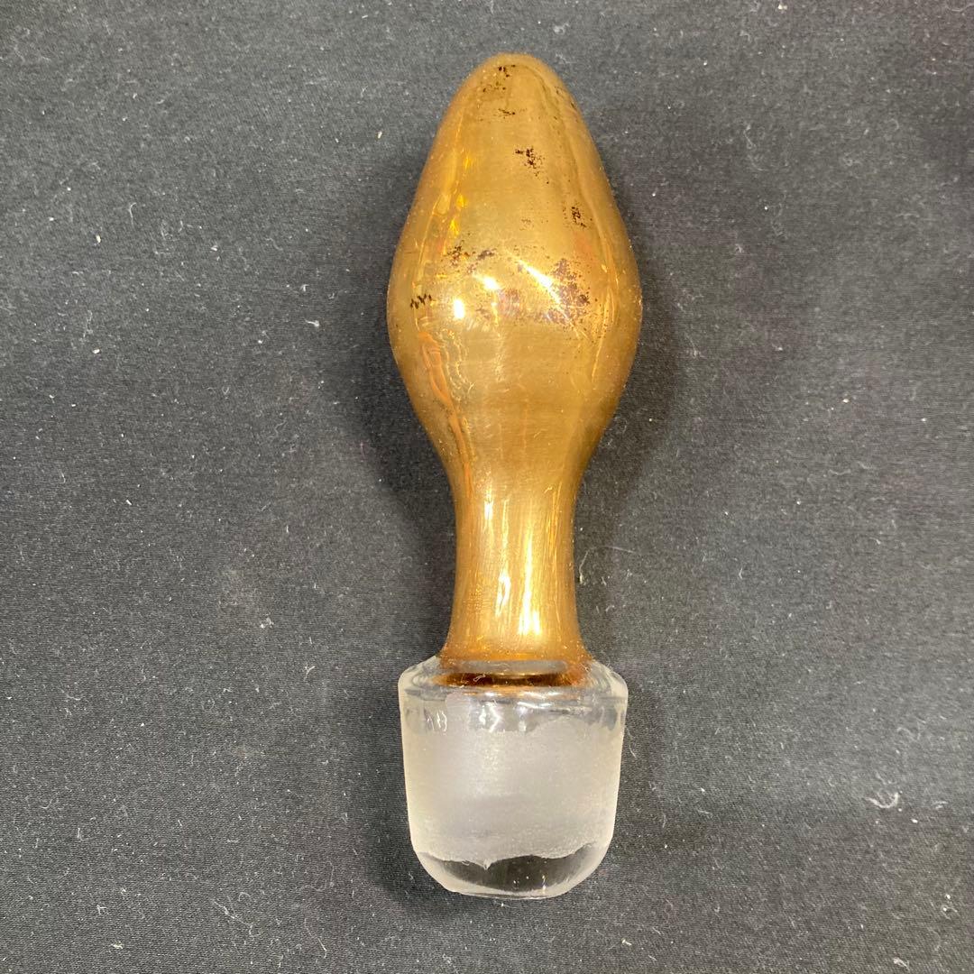 【美品】ボヘミアングラス デキャンタ ワイングラス6個 レッド 金彩 ガラス工芸