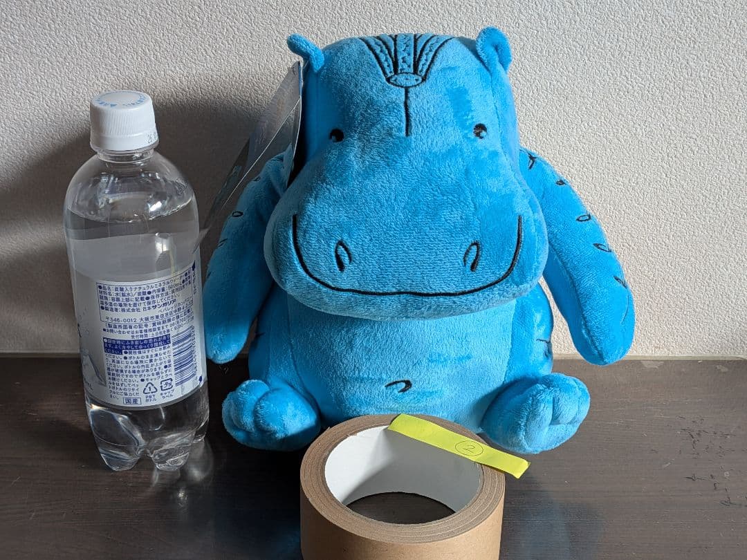 新品青いカバぬいぐるみ大サイズ２ルーブル美術館古代エジプト幸運　グッズ