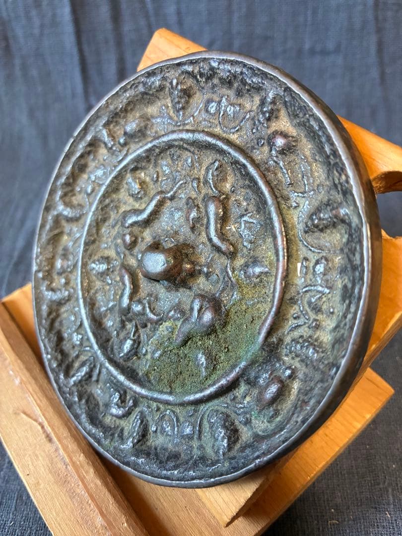 海獣葡萄鏡　古鏡　唐