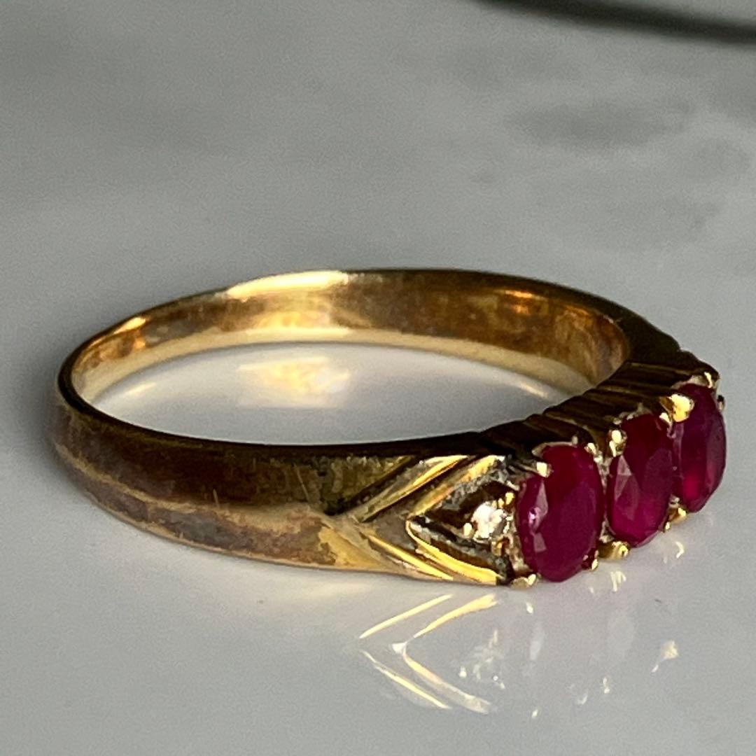 【鑑別付】ルビー ダイヤモンド リング 11号