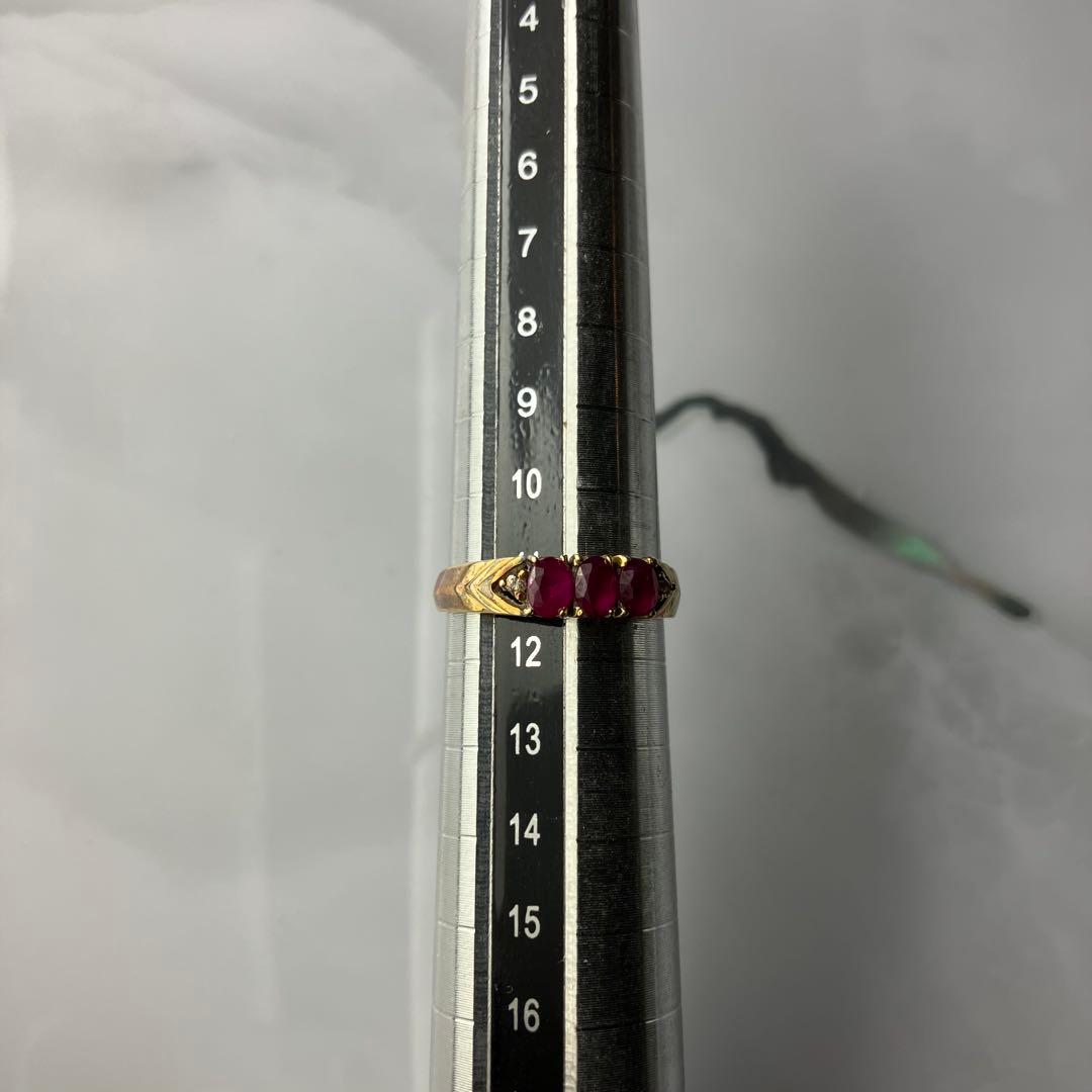 【鑑別付】ルビー ダイヤモンド リング 11号