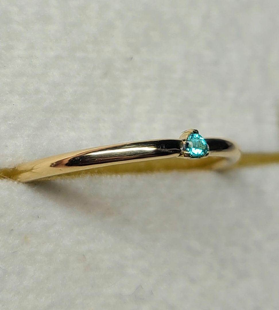 みるくる★ブラジルバターリャパライバトルマリンリング18金★