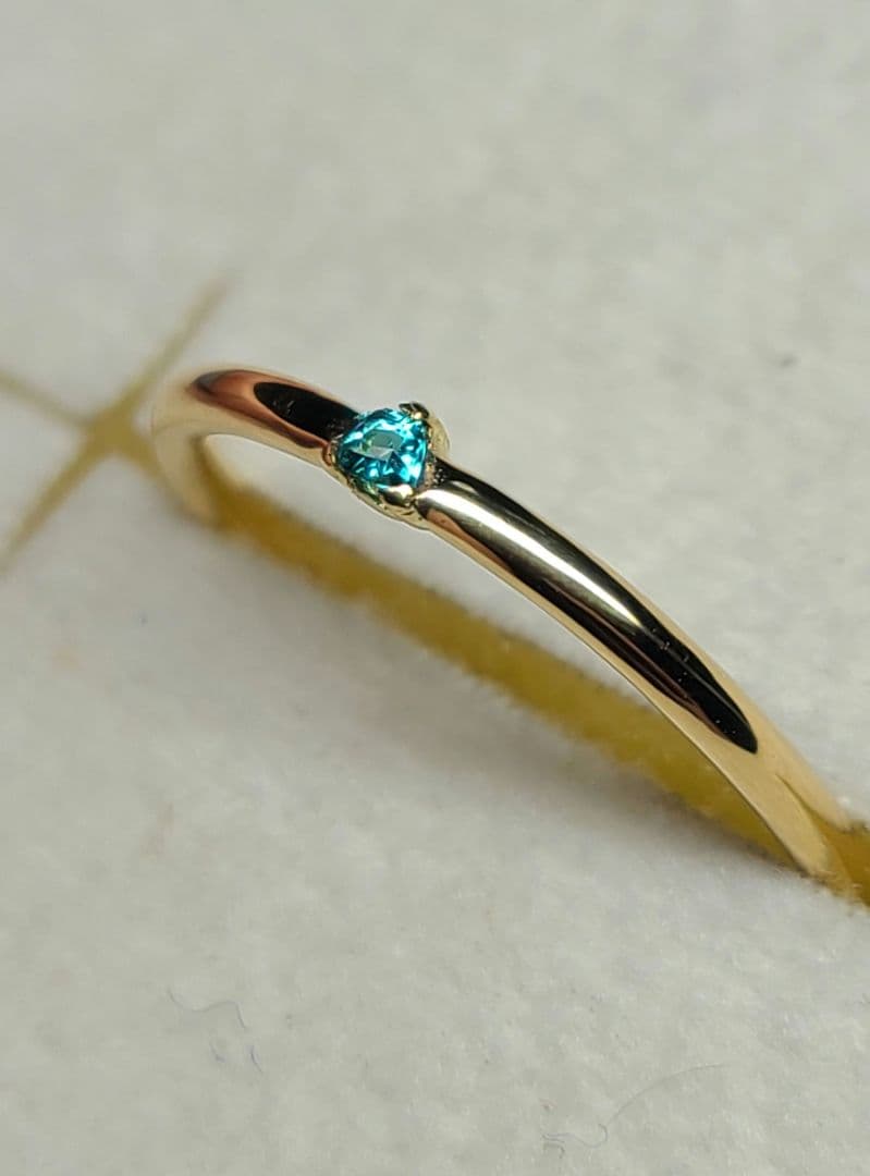 みるくる★ブラジルバターリャパライバトルマリンリング18金★