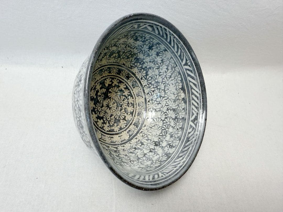 未使用 茶道具 与平作 三島茶碗 、寒川義崇作 高槻古曽部焼 騎牛帰家図茶碗