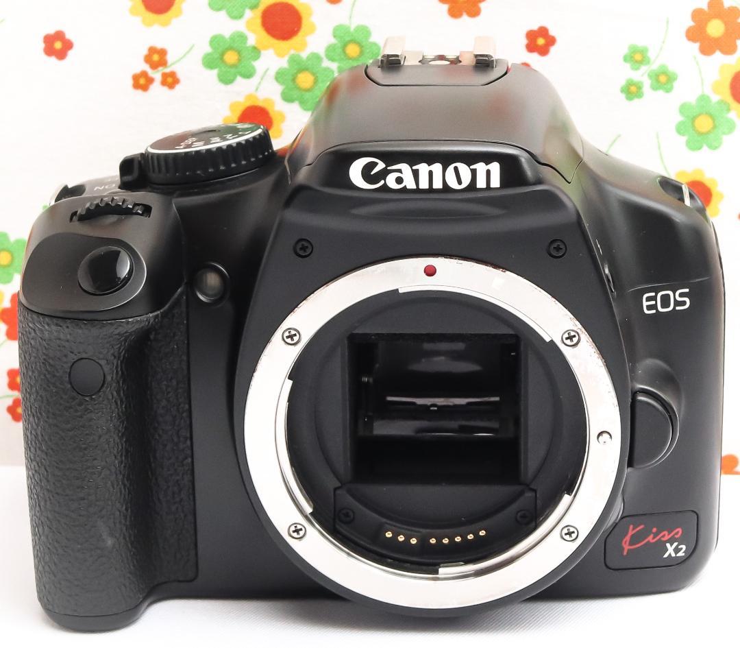 キャノン Canon kiss x2☆スマホに転送☆お手軽一眼レフ♪☆手振れ補正