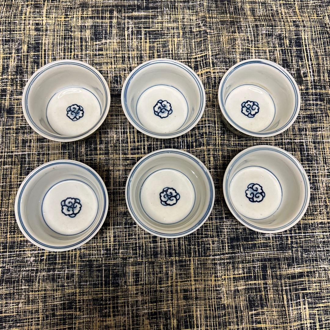 青華茗盗　秋嶺　朝霧　染付