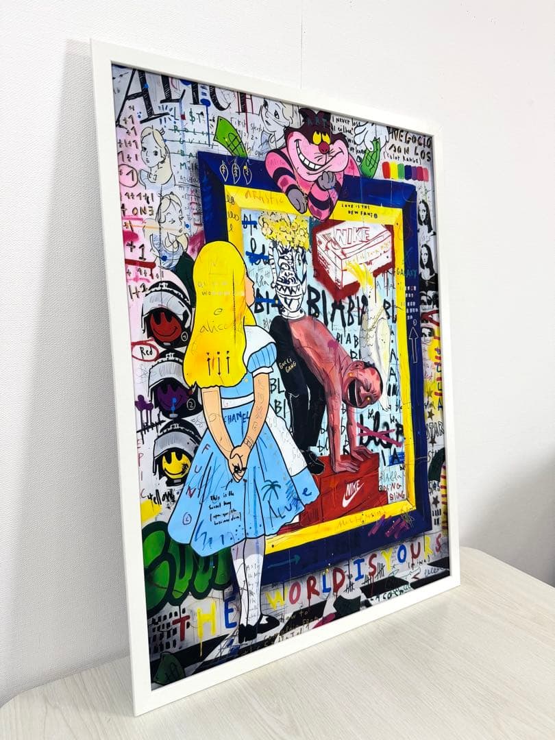 No.163フレーム付きキャンバスアート　アリス　オマージュアート　ブランド絵画