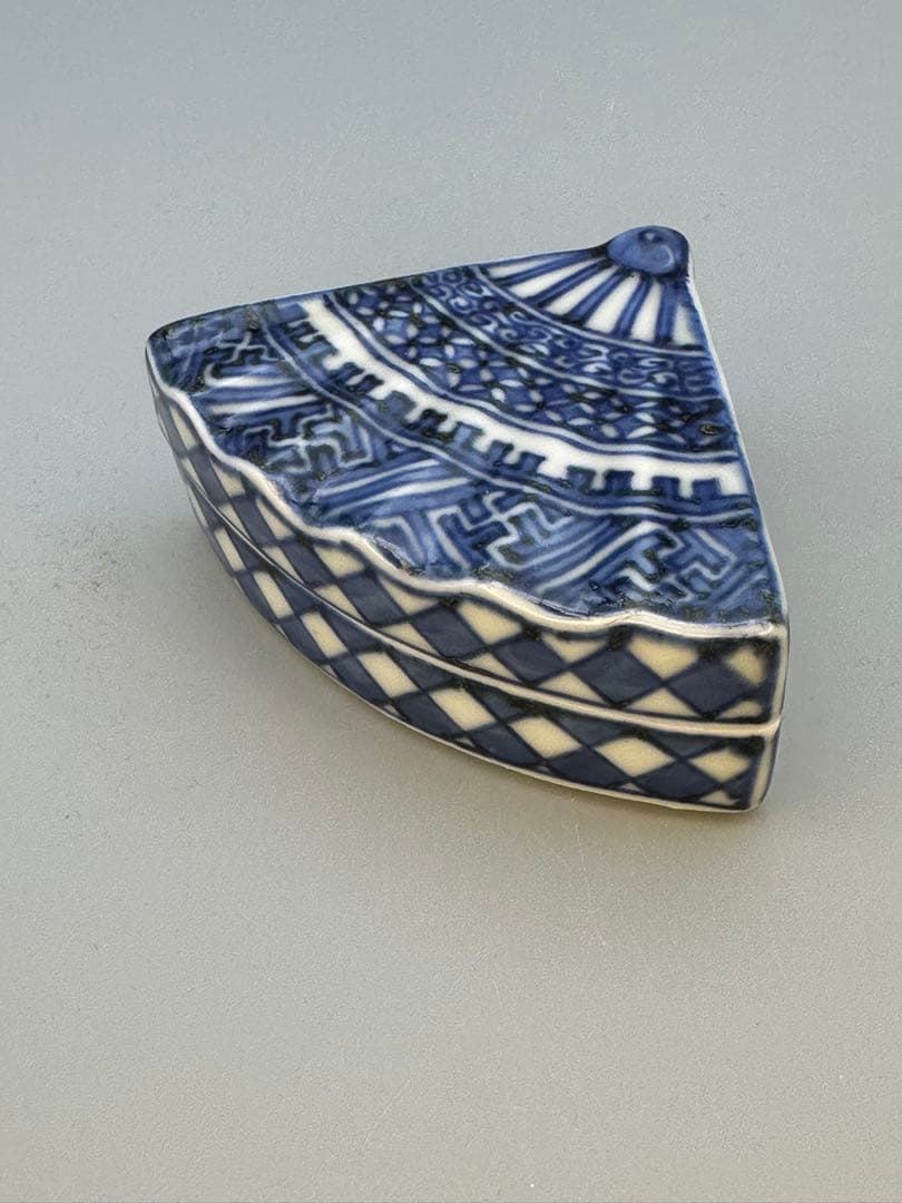 茶道具　香合　三浦竹泉　祥瑞開扇