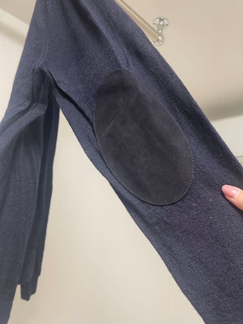 Maison Margiela ネイビー ニットポロシャツ 肘パッチ　Sサイズ