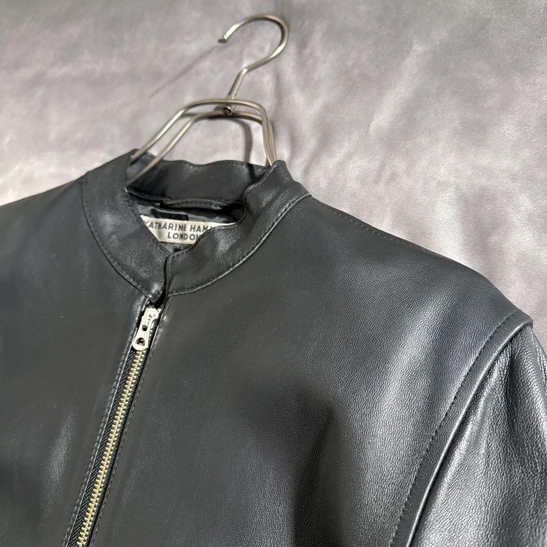 KATHARINE HAMNETT シングルライダース　レザージャケット　黒　M