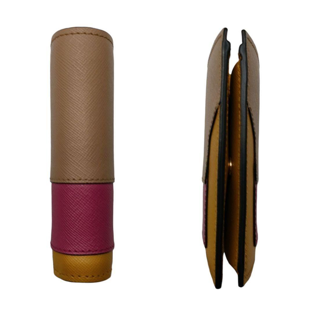 マルニ　折り財布　ベージュ　ピンク　オレンジ