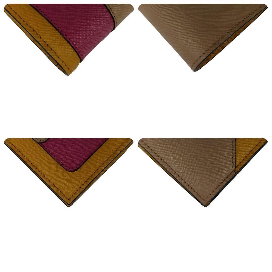 マルニ　折り財布　ベージュ　ピンク　オレンジ