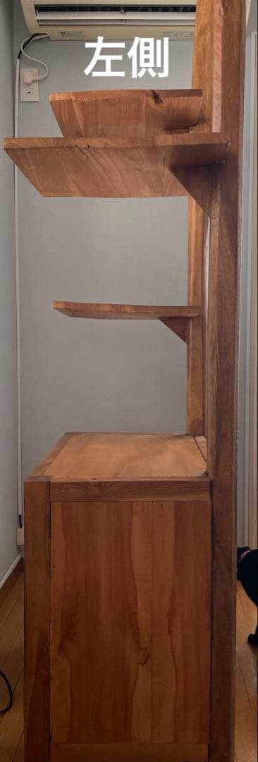 Masa 木製キャットタワー 本棚&引き出し付き