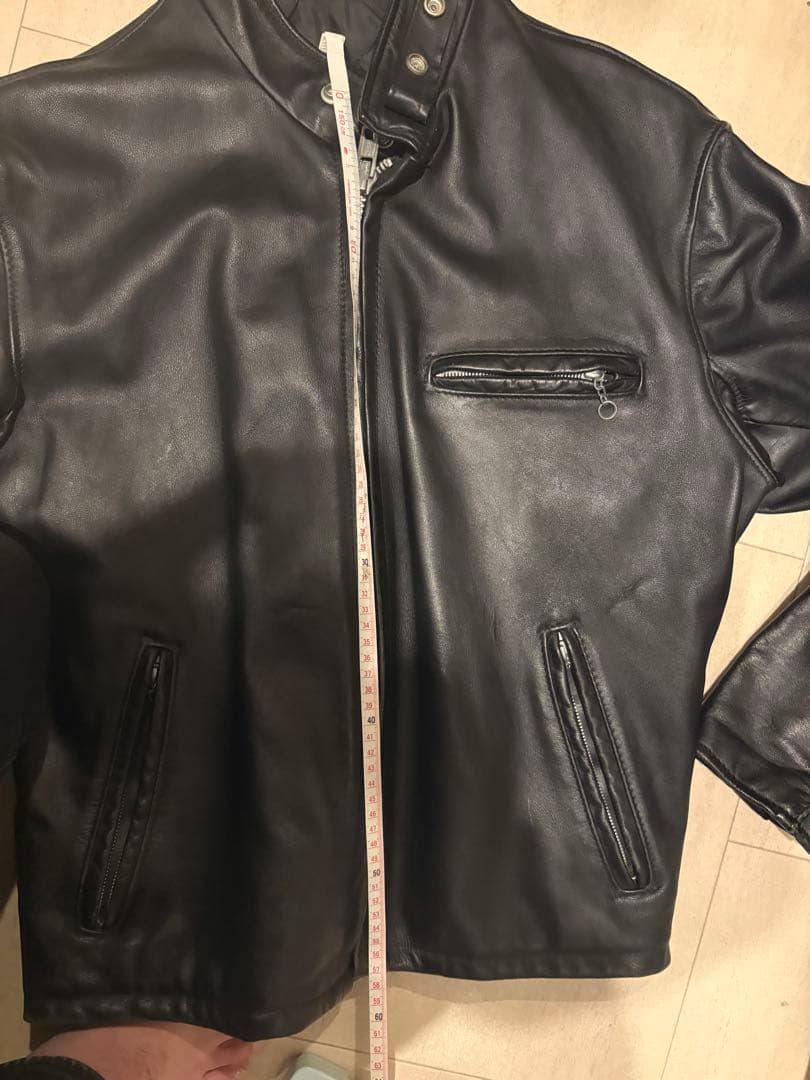 Schott ショット シングルライダース USA製 42 革ジャン 本革 黒