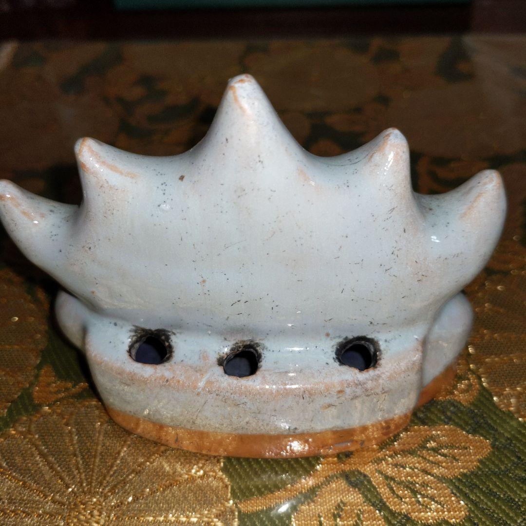 【最終価格】中国　蝙蝠図筆架　筆立　蝋印付　時代品