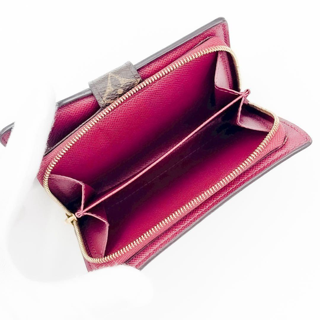 美品★ルイヴィトン ジュリエット モノグラム フューシャ 二つ折り財布