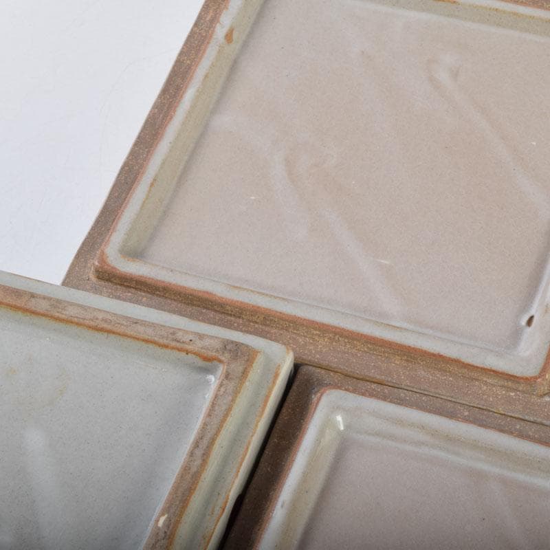 和食器　袖師焼　四代　尾野晋也作　呉須文　重箱　共布共箱　V　8774