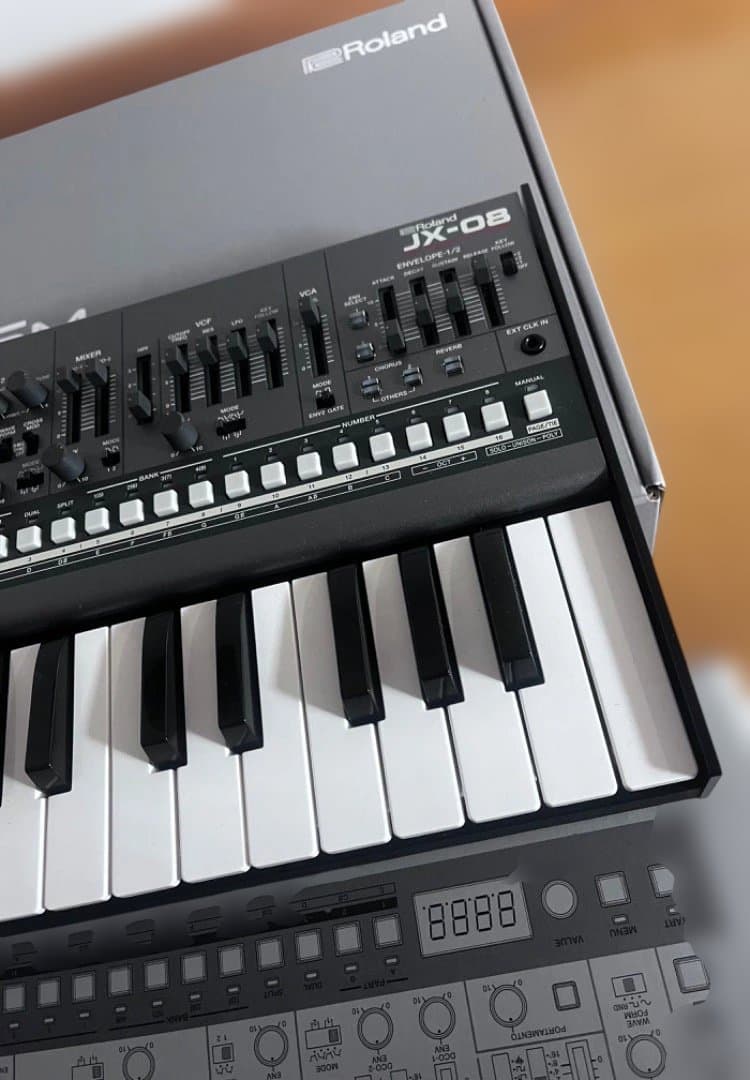 ROLAND JX-08 & K-25M ローランドシンセサイザーDAW・MTR